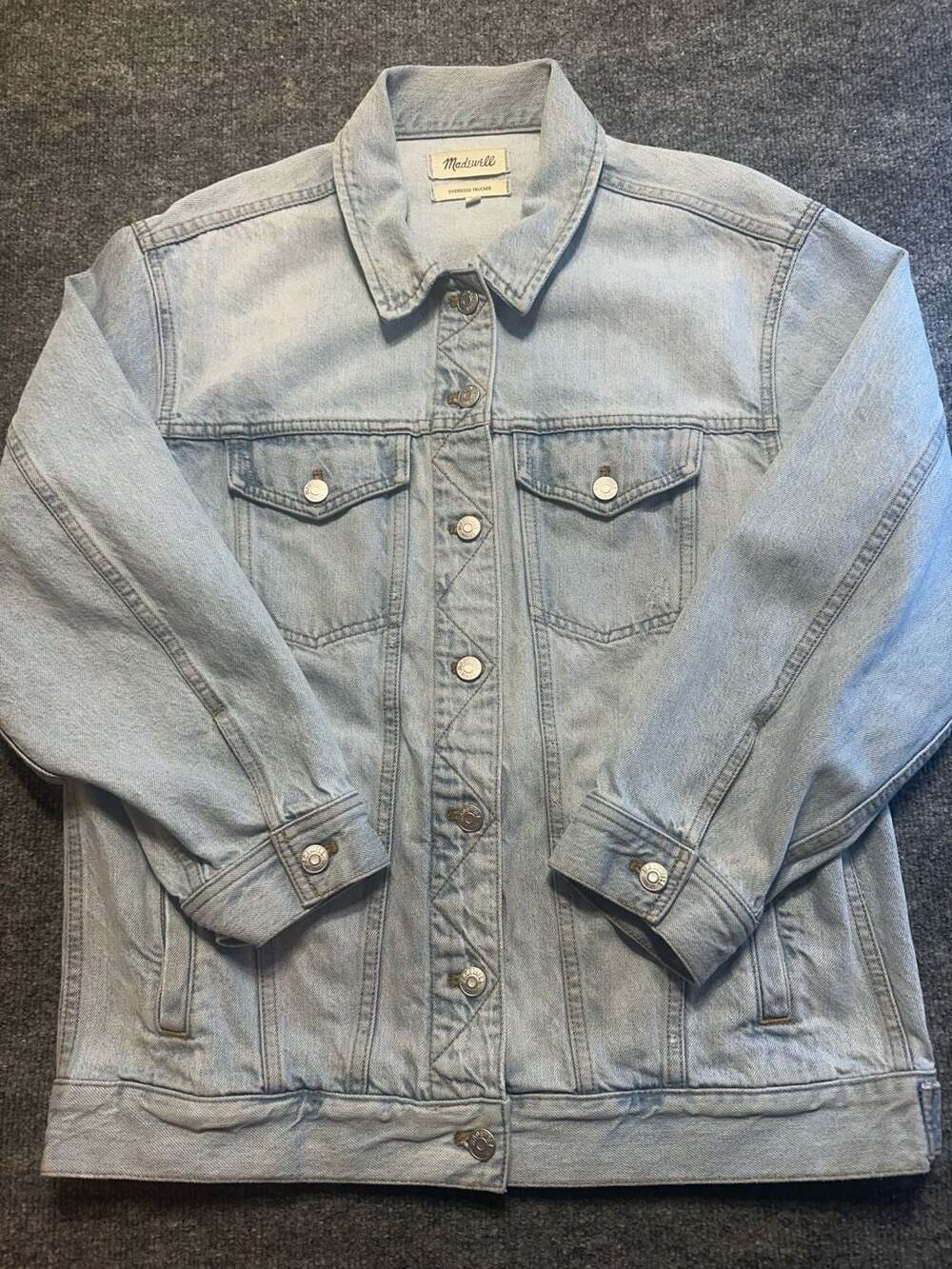 Madewell Oversized Trucker Denim Jacket Size M Urban Western  Biker Casual